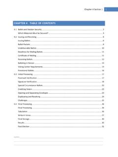 CHAPTER 4 TABLE OF CONTENTS - WA Secretary of State
