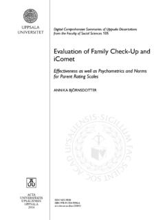 Evaluation of Family Check-Up and iComet - DiVA portal