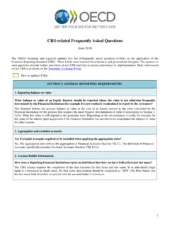 CRS-related Frequently Asked Questions - OECD