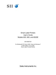 Smart Label Printers User's Guide Models 620, 650, and …