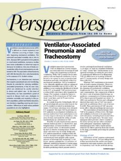 ABSTRACT Ventilator-Associated Pneumonia and …