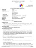 MATERIAL SAFETY DATA SHEET 1 Lacquer Thinner