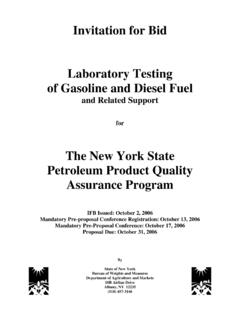 Invitation for Bid Laboratory Testing of Gasoline and ...