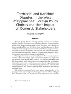 Territorial and Maritime Disputes in the West Philippine ...