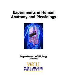 Experiments in Human Anatomy and Physiology