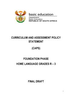 CURRICULUM AND ASSESSMENT POLICY …