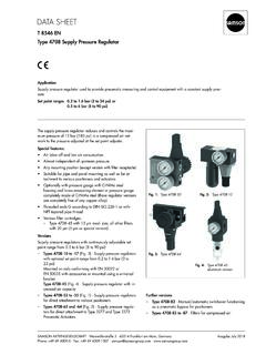 Type 4708 Supply Pressure Regulator