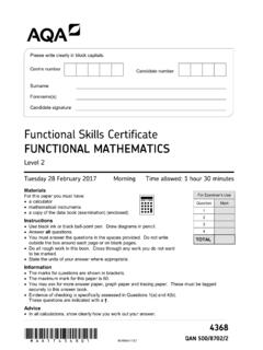 Functional Skills Certificate - filestore.aqa.org.uk