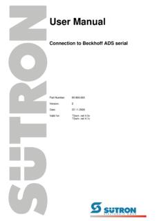 Connection to Beckhoff ADS serial - suetron.de