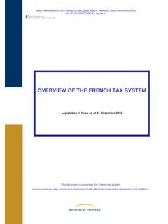 Overview of the french tax system - impots.gouv.fr