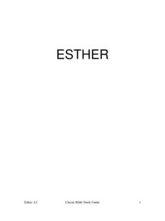 ESTHER - Classic Bible Study Guide