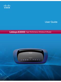 Linksys E3000 User Guide