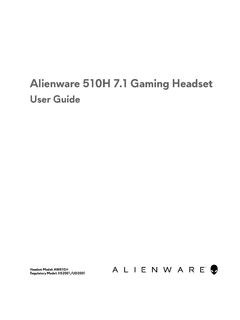 Alienware 510H 7.1 Gaming Headset User's Guide