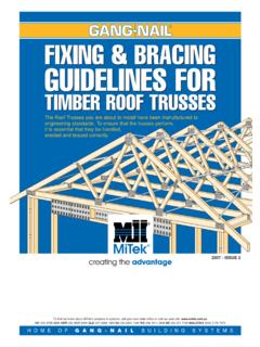 FIXING &amp; BRACING GUIDELINES FOR - Engtruss