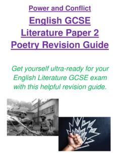 English GCSE Literature Paper 2 Poetry Revision Guide