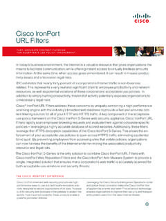 Cisco IronPort URL Filters - IronPortStore.com