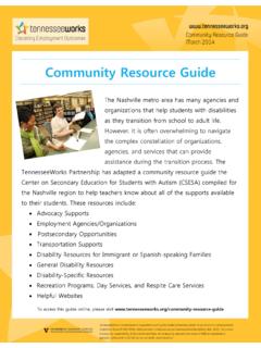 Community Resource Guide - TennesseeWorks