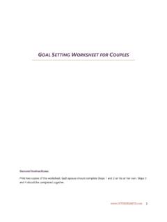 GOAL SETTING WORKSHEET FOR COUPLES - Of The Hearth