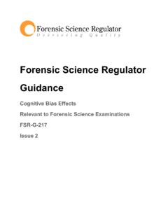 Forensic Science Regulator Guidance - GOV.UK