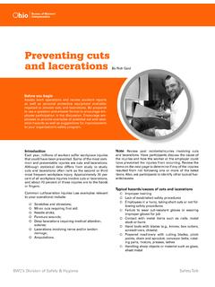 Preventing cuts and lacerations - Ohio