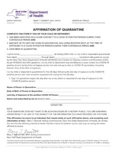 Affirmation of Quarantine