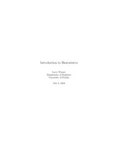 Introduction to Biostatistics - University of Florida