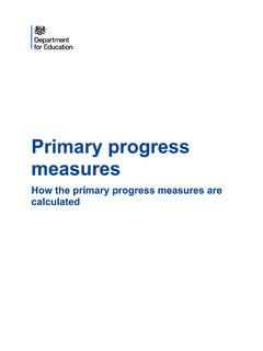 Primary progress measures - GOV.UK