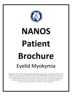 NANOS Patient Brochure - North American Neuro ...