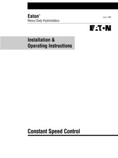 Constant Speed Control - Eaton