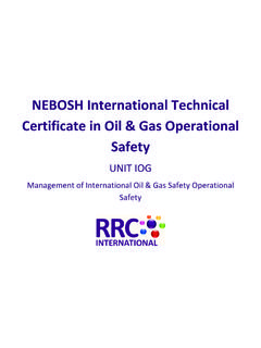 NEBOSH International Technical Certificate in Oil &amp; Gas ...