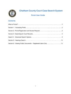 Chatham County Court Case Search System