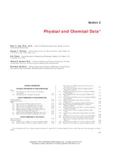 Physical and Chemical Data - University Of Maryland