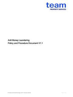 Anti Money Laundering Policy and Procedure …