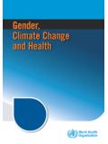 Gender, Climate Change and Health - WHO | World …