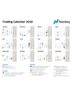 Trading Calendar 2018 - NASDAQ Public
