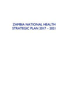 ZAMBIA NATIONAL HEALTH STRATEGIC PLAN 2017 2021