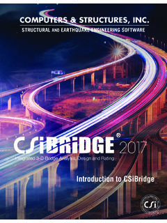 Introduction to CSiBridge - CSI Documents