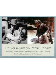 Universalism vs Particularism
