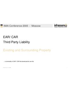 EAR/ CAR Third Party Liability Existing and Surrounding ...