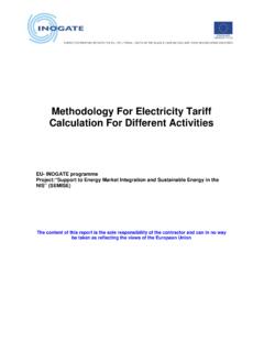 Methodology For Electricity Tariff Calculation For ...