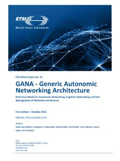 GANA - Generic Autonomic Networking Architecture