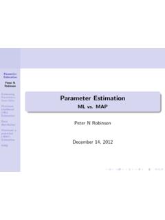 Parameter Estimation - ML vs. MAP - fu-berlin.de