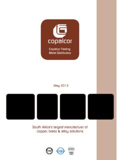 South Africa’s largest manufacturer of copper, brass ...