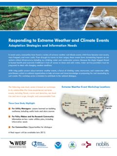 Responding to Extreme Weather and Climate Events