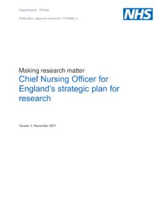 Making research matter Chief Nursing Officer for England’s ...