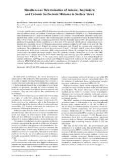 Simultaneous Determination of Anionic, Amphoteric and ...
