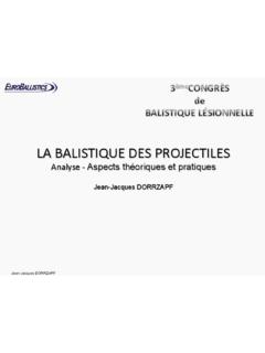 balistique des projectiles - Soci&#233;t&#233; Europ&#233;enne de ...
