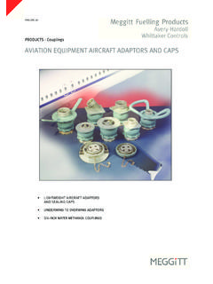 AVIATION EQUIPMENT AIRCRAFT ADAPTORS AND CAPS