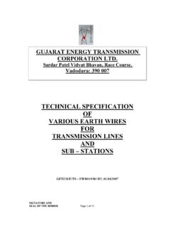 TECHNICAL SPECIFICATION OF VARIOUS EARTH …