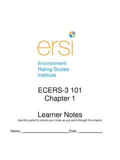 ECERS-3 101 Chapter 1 Learner Notes - ersi.info